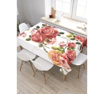 Прямоугольная скатерть из сатена JoyArty Судьба в розах tc_26462_120x145