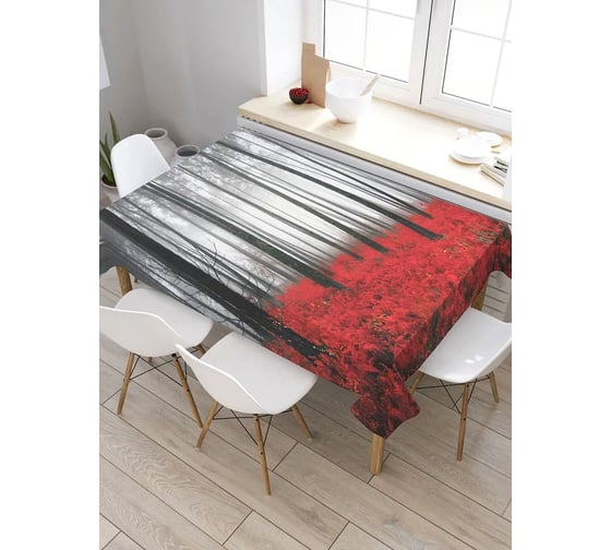 Прямоугольная скатерть из сатена JoyArty Тайна в лесу tc_3438_120x145 1