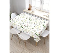 Скатерть JoyArty Цветочный рустик, прямоугольная, из сатена tc_47734_120x145