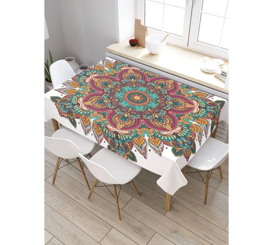 Скатерть JoyArty Цветочный праздник именин, прямоугольная, из сатена tc_34366_120x145 1