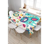 Прямоугольная скатерть из сатена JoyArty Счастливый кот tc_25254_120x145