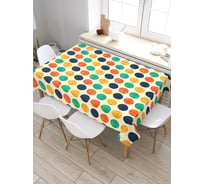 Скатерть прямоугольная из сатена JOYARTY Цветовая комбинация с кругами tc_16395_120x145