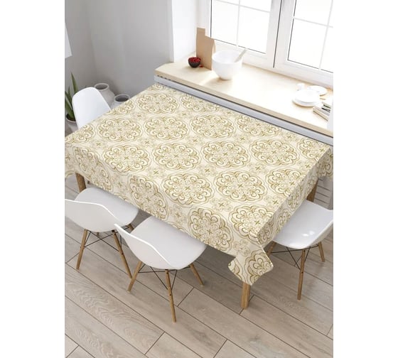 Скатерть прямоугольная из сатена JOYARTY Цветочные узоры tc_13520_120x145 1