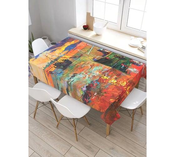 Скатерть прямоугольная из сатена JOYARTY Храбрые рыбаки tc_15123_120x145 1