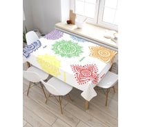 Скатерть прямоугольная из сатена JOYARTY Цветок радуги tc_18656_120x145