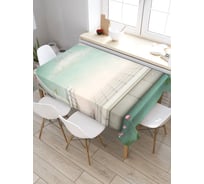 Скатерть прямоугольная из сатена JOYARTY Цветочный дворец tc_7588_120x145