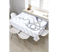 Скатерть прямоугольная из сатена JOYARTY Уходящий осьминог tc_8344_120x145