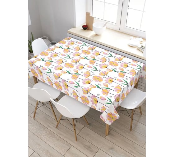 Скатерть прямоугольная из сатена JOYARTY Цветение с тычинками tc_37391_120x145 1