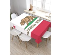 Скатерть прямоугольная из сатена JOYARTY Флаг Калифорнии tc_5296_120x145