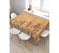 Скатерть прямоугольная из сатена JOYARTY Храм на бамбуке tc_4730_120x145