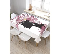 Скатерть прямоугольная из сатена JOYARTY Цветочный парик tc_3395_120x145