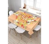 Скатерть прямоугольная из сатена JOYARTY Цветочная рука tc_29497_120x145