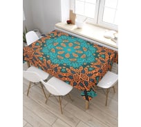 Скатерть прямоугольная из сатена JOYARTY Цветочный калейдоскоп tc_18637_120x145