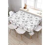 Скатерть прямоугольная из сатена JOYARTY Цветочные узоры tc_13551_120x145