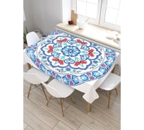 Скатерть прямоугольная из сатена JOYARTY Цветочная тарелка tc_15878_120x145