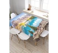 Скатерть прямоугольная из сатена JOYARTY Хрустальная река возле гор tc_15182_120x145