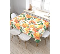 Скатерть прямоугольная из сатена JOYARTY Цветочная композиция tc_14775_120x145
