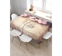 Скатерть прямоугольная из сатена JOYARTY Цветки вишни tc_17417_120x145