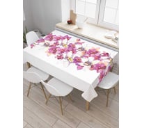 Скатерть прямоугольная из сатена JOYARTY Цветочные элементы tc_15402_120x145