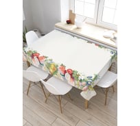 Скатерть прямоугольная из сатена JOYARTY Цветочные узоры tc_15969_120x145