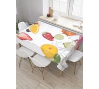 Скатерть прямоугольная из сатена JOYARTY Фруктовое купание tc_378805_120x145