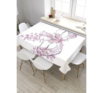 Скатерть прямоугольная из сатена JOYARTY Цветочная маска tc_9456_120x145
