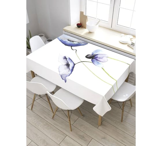 Скатерть прямоугольная из сатена JOYARTY Цветочные обнимашки tc_9122_120x145 1