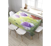 Скатерть прямоугольная из сатена JOYARTY Цветочная энергия tc_9185_120x145