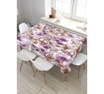 Скатерть прямоугольная из сатена JOYARTY Цветочное внимание tc_9115_120x145