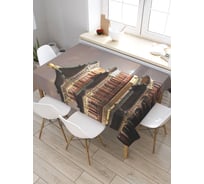 Скатерть прямоугольная из сатена JOYARTY Храм ночи tc_896_120x145