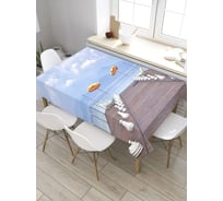 Скатерть прямоугольная из сатена JOYARTY Уютный пирс tc_9158_120x145