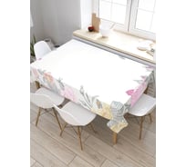 Скатерть прямоугольная из сатена JOYARTY Цветочная рама tc_35880_120x145