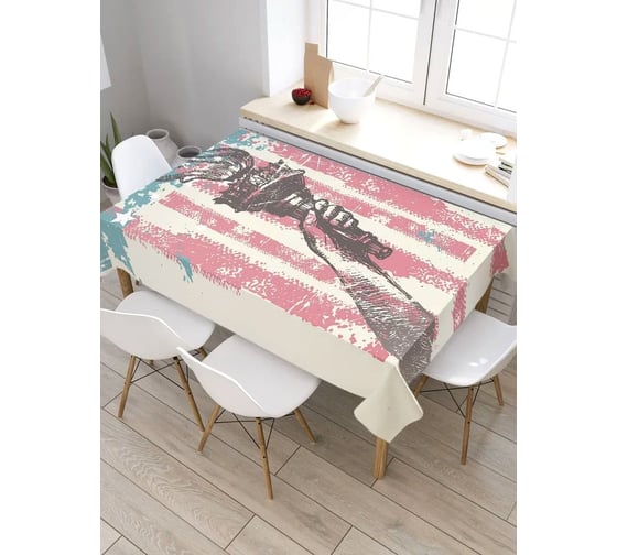 Скатерть прямоугольная из сатена JOYARTY Факел статуи свободы tc_20701_120x145 1