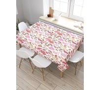 Скатерть прямоугольная из сатена JOYARTY Цветочные ключи tc_2021_120x145