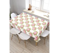Скатерть прямоугольная из сатена JOYARTY Цветочный обед tc_20178_120x145