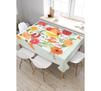 Скатерть прямоугольная из сатена JOYARTY Цветочная весна tc_29035_120x145