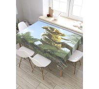 Скатерть прямоугольная из сатена JOYARTY Хищный ящер tc_28411_120x145
