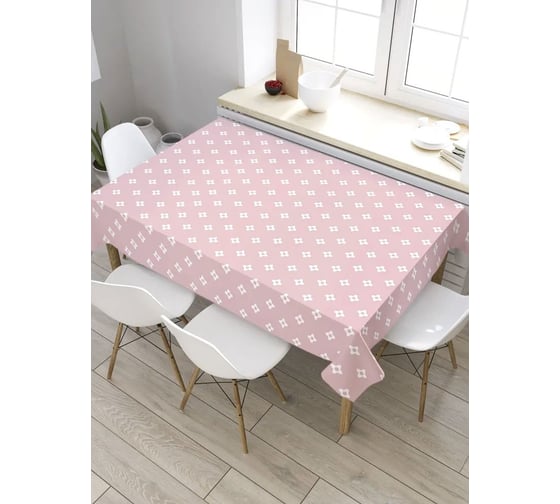 Скатерть прямоугольная из сатена JOYARTY Цветочные формы tc_28724_120x145 1