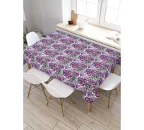 Скатерть прямоугольная из сатена JOYARTY Цветочные каракули tc_28997_120x145