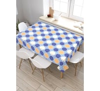 Скатерть прямоугольная из сатена JOYARTY Цветные восьмиугольники tc_28727_120x145