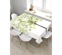 Скатерть прямоугольная из сатена JOYARTY Цветочное дерево tc_28589_120x145