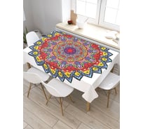 Скатерть прямоугольная из сатена JOYARTY Цветная мандала tc_28491_120x145