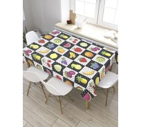Скатерть прямоугольная из сатена JOYARTY Фрукты и ягоды tc_27937_120x145
