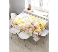 Скатерть прямоугольная из сатена JOYARTY Цветочные кляксы tc_27933_120x145