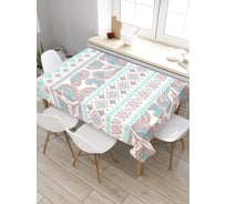 Скатерть прямоугольная из сатена JOYARTY Цветочные прорези tc_26709_120x145