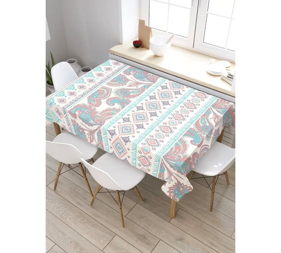 Скатерть прямоугольная из сатена JOYARTY Цветочные прорези tc_26709_120x145 1