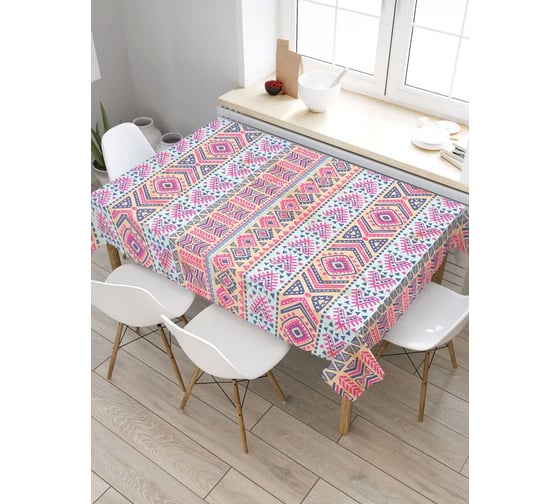 Скатерть прямоугольная из сатена JOYARTY Фигурный разделитель tc_26699_120x145 1