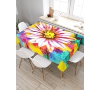 Скатерть прямоугольная из сатена JOYARTY Цветок вспыхнул tc_19294_120x145