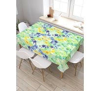 Скатерть прямоугольная из сатена JOYARTY Цветочные ромбы tc_19865_120x145