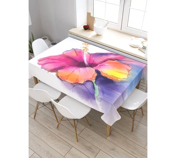 Скатерть прямоугольная из сатена JOYARTY Цветочное волшебство tc_19545_120x145 1